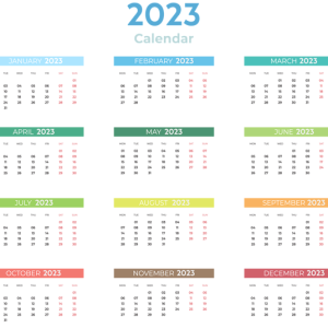 Calendar 2023 PNG