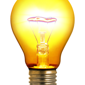 yellow light bulb PNG image