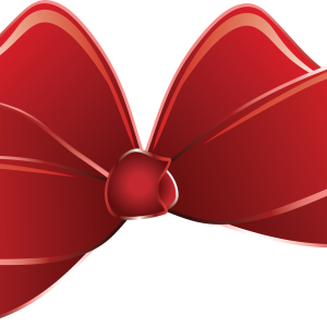 red ribbon bow PNG