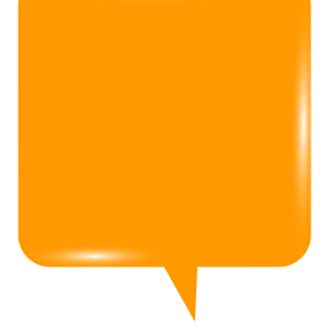 Speech balloon PNG transparent yellow