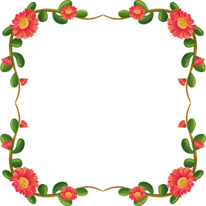 Floral frame PNG