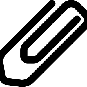 Blac paper clip PNG