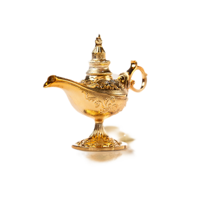Aladdin lamp gold PNG