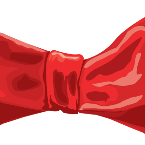 red ribbon bow PNG