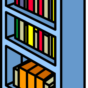 Bookshelf, bookcase PNG