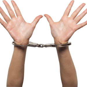 handcuffs on hands PNG