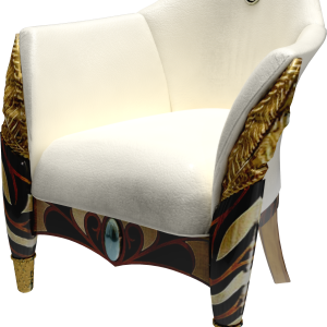 White armchair PNG image