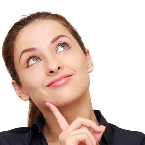 Thinking woman PNG