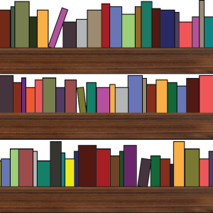 Bookshelf, bookcase PNG