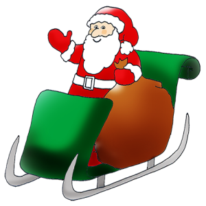 Santa sleigh PNG