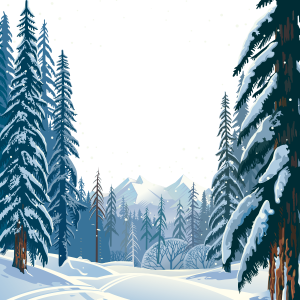 Winter forest PNG