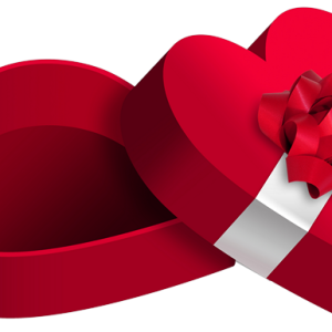 heart gift box PNG image