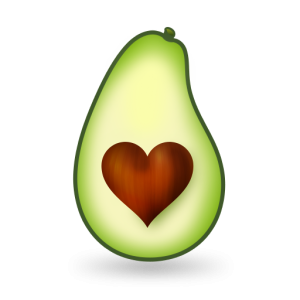 Avocado heart shape PNG