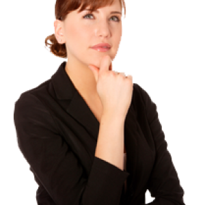 Thinking woman PNG