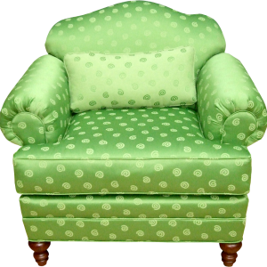 Green armchair PNG image