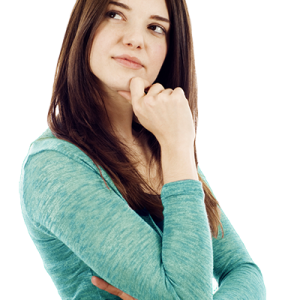 Thinking woman PNG
