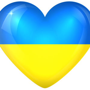 Ukraine heart PNG