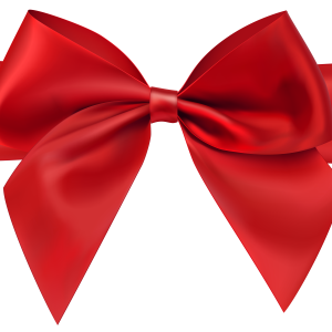 red ribbon bow PNG