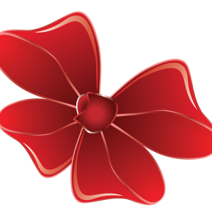 red ribbon bow PNG
