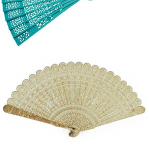 several hand fans PNG