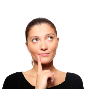 Thinking woman PNG