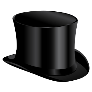 Black cylinder hat PNG image