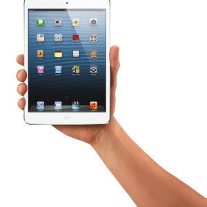 Tablet in hand PNG image