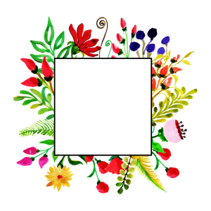 Floral frame PNG