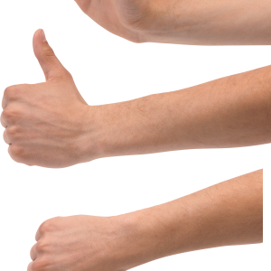 thumbs up down hands PNG