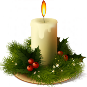 Christmas candle PNG image