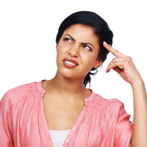Thinking woman PNG