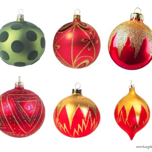 Christmas toys balls PNG image