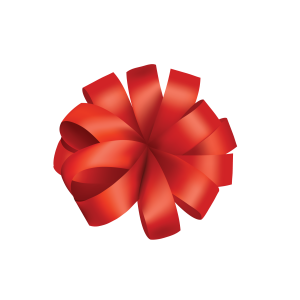 red ribbon bow PNG