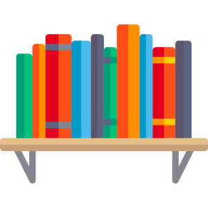 Bookshelf, bookcase PNG