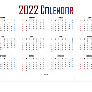 Calendar 2022 year PNG