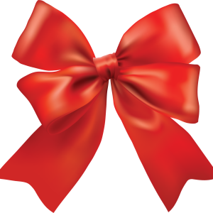 red ribbon bow PNG