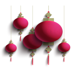 Chinese red lanterns PNG