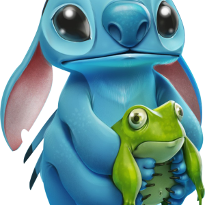 Stitch with frog PNG