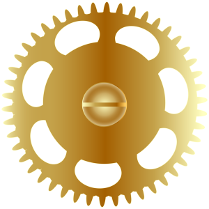 gold gear PNG