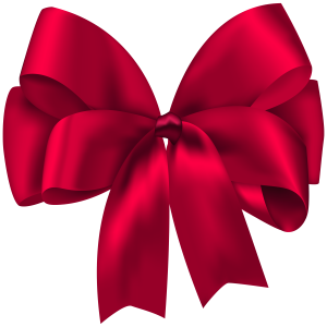 red ribbon bow PNG