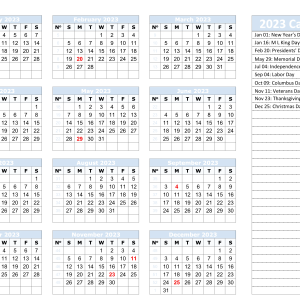 Calendar 2023 PNG
