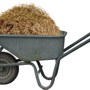 old wheelbarrow with grass PNG