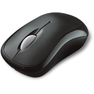 Black PC mouse PNG image