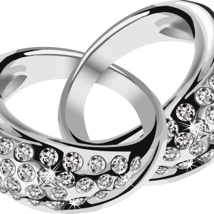 silver rings with diamonds PNG