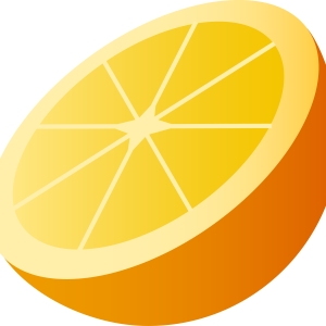half orange PNG image