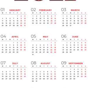 Calendar 2021 year PNG