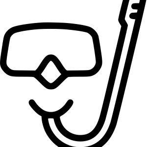 Snorkel, diving mask PNG