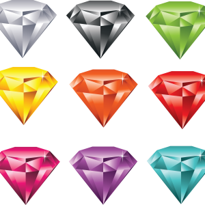 Color diamonds PNG images