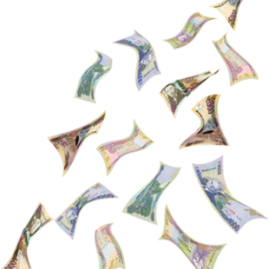 Falling money PNG