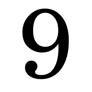 Number 9 PNG
